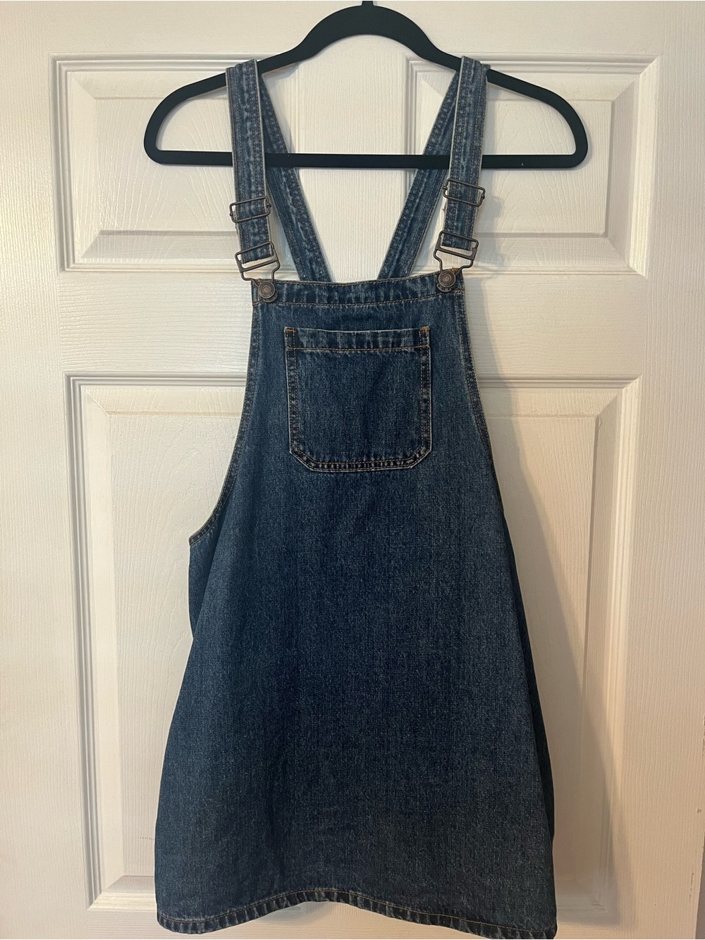 Classic Dark Blue Denim Jumper Dress